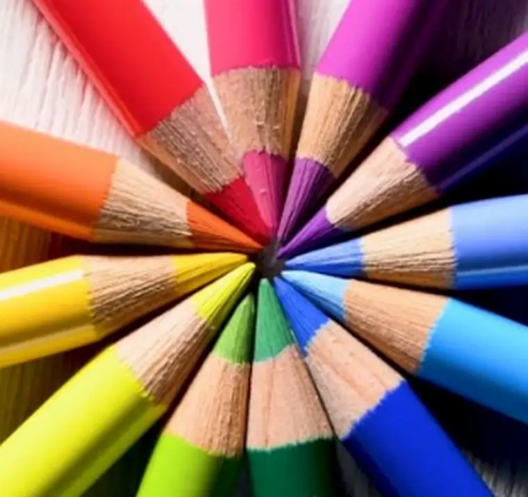 A range of vivid coloured pencils